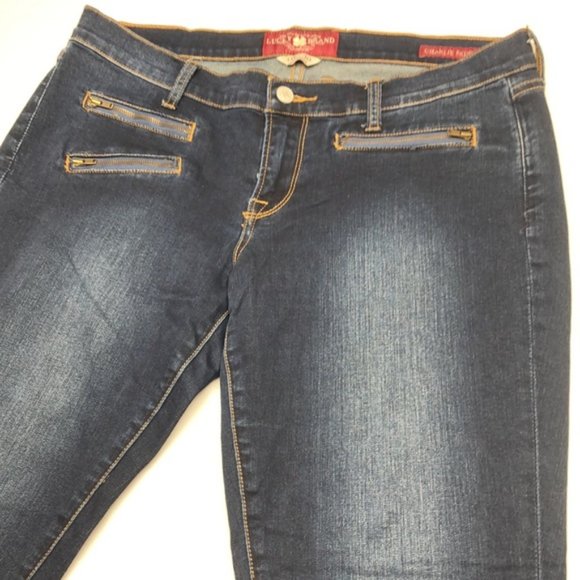 VINTAGE LUCKY BRAND JEANS CHARLIE SKINNY 10/30x30 ZIPPERS🍀 LUCKY YOU 🍀 - Picture 8 of 12